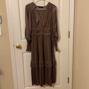 Tahari Mocha Midi Dress (Small)